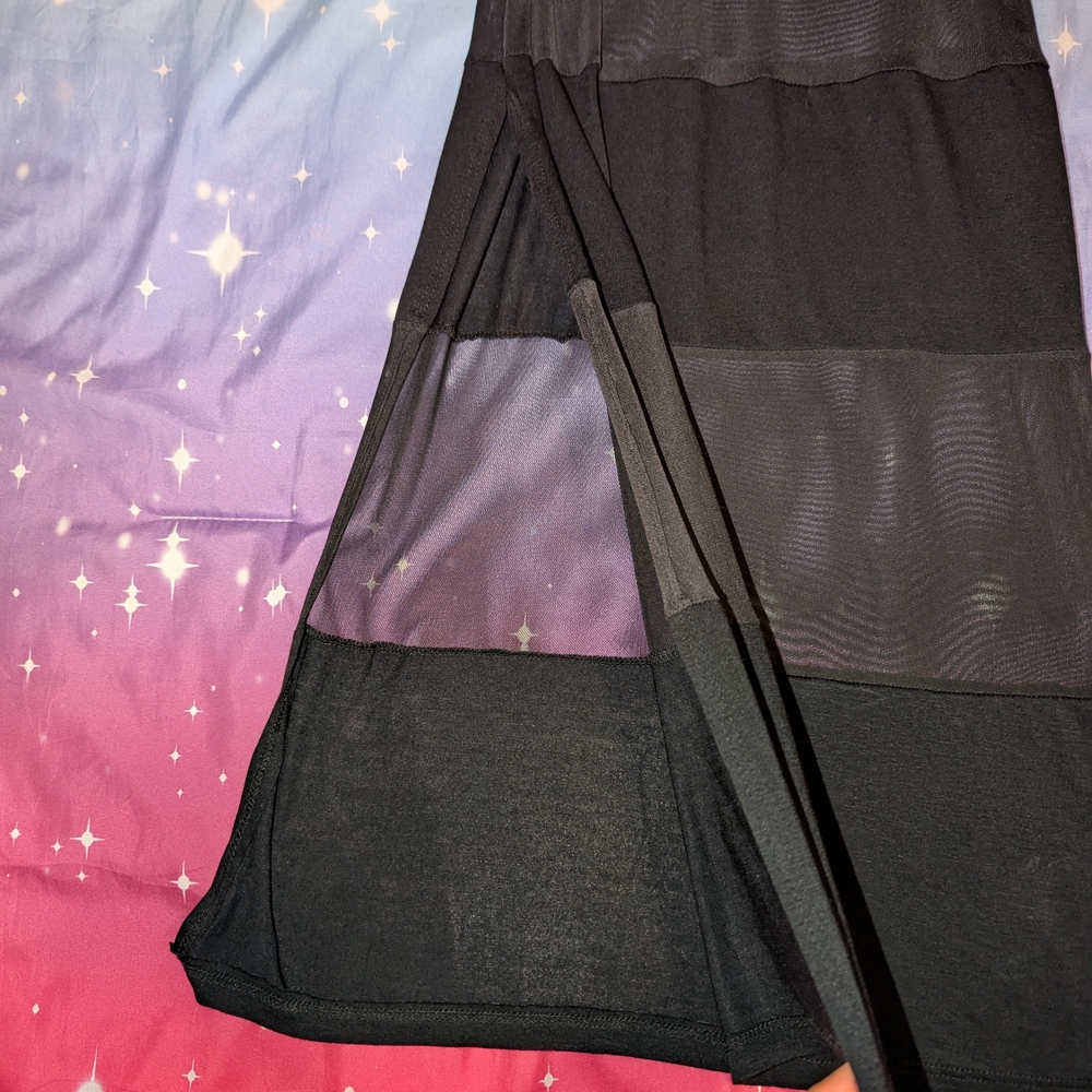 Black Sheer Panel Dress